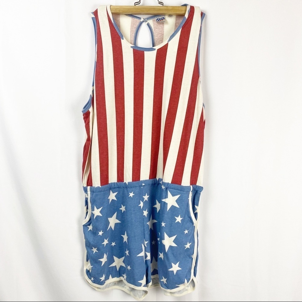 Junk Food
Woman’s American flag Romper Shorts  XL